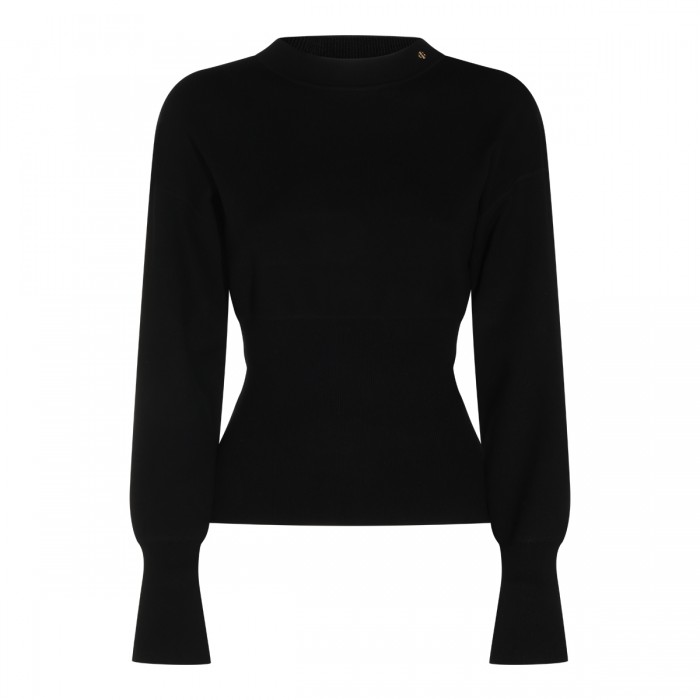 BLACK STRETCH IMANE SWEATER