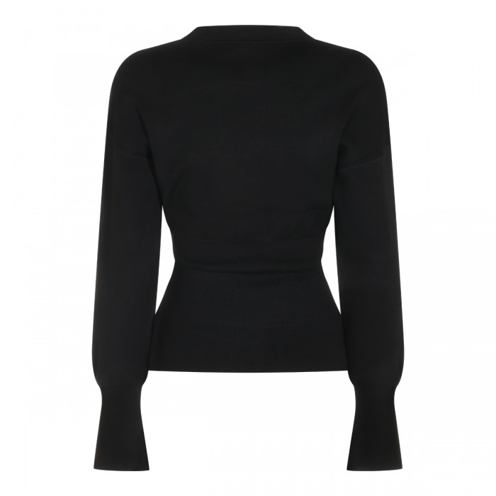 BLACK STRETCH IMANE SWEATER 2
