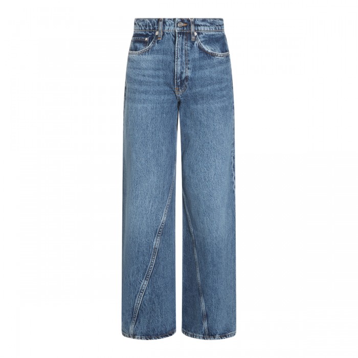 WASHED BLUE DENIM BRIE JEANS