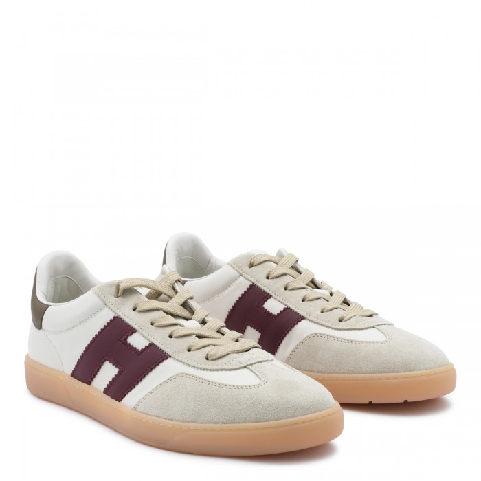 WHITE AND BURGUNDY LEATHER... 2