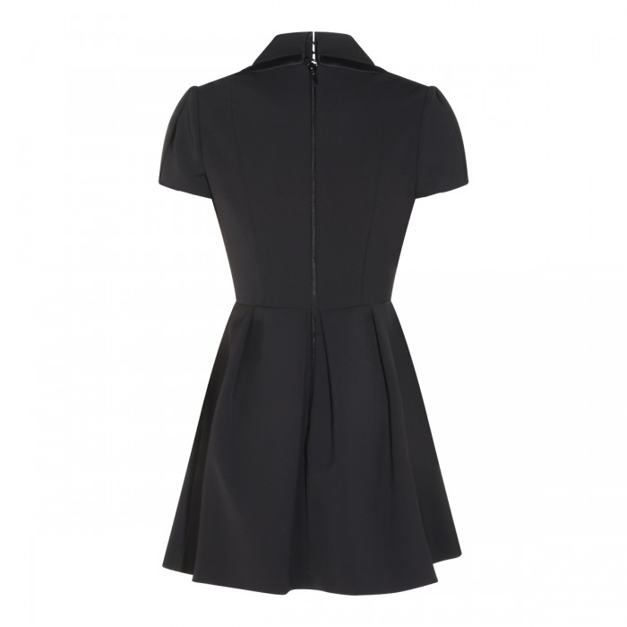 BLACK STRETCH MINI DRESS 2