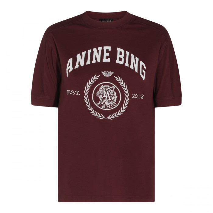 BURGUNDY COTTON JAYLIN TEE...