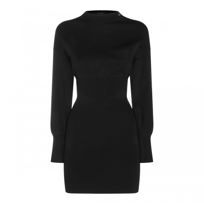 BLACK STRETCH IMANE DRESS