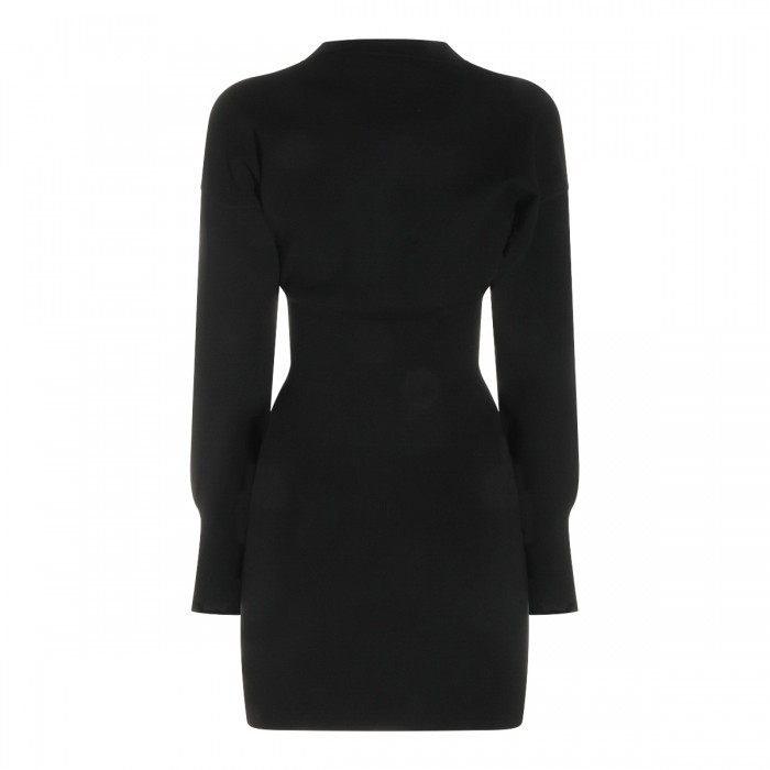 BLACK STRETCH IMANE DRESS 2