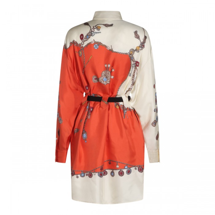 ORANGE WHITE AND GOLD SILK... 2