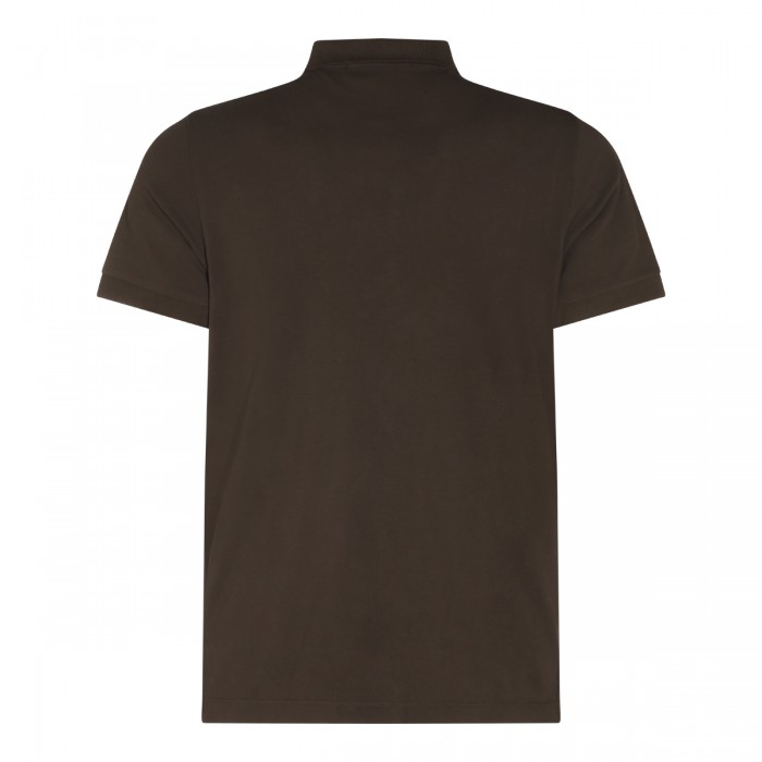 DARK BROWN COTTON POLO SHIRT 2