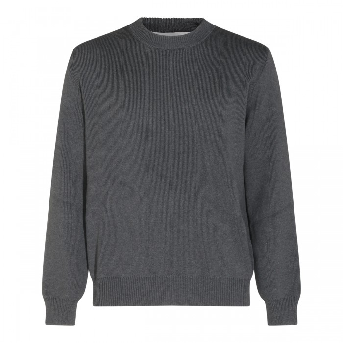 GREY MELANGE COTTON BLEND...
