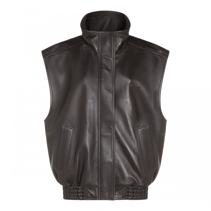 DARK BROWN LEATHER JACKET