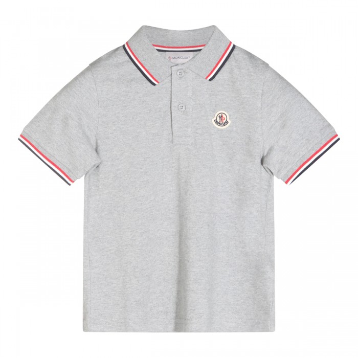 GREY COTTON POLO SHIRT