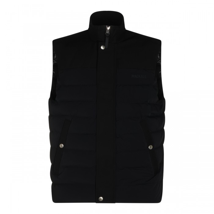 BLACK NYLON DOWN JACKET