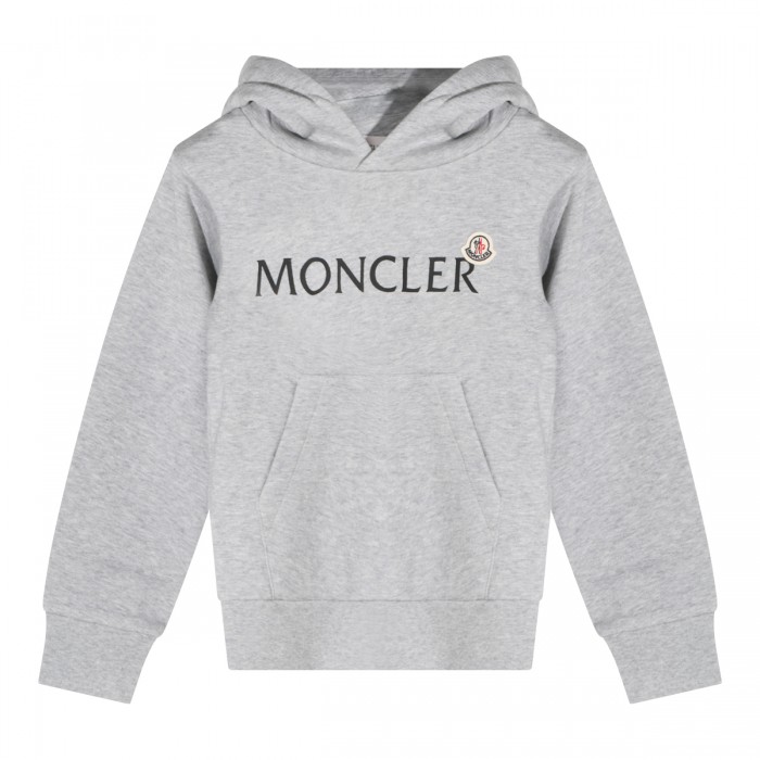 GREY COTTON HOODIE SWEATSHIRT