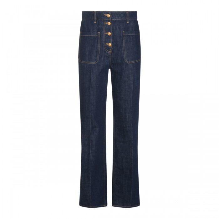 DARK DENIM WIDE LEG JEANS