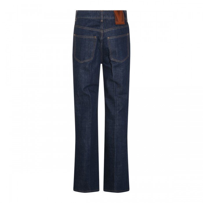 DARK DENIM WIDE LEG JEANS 2