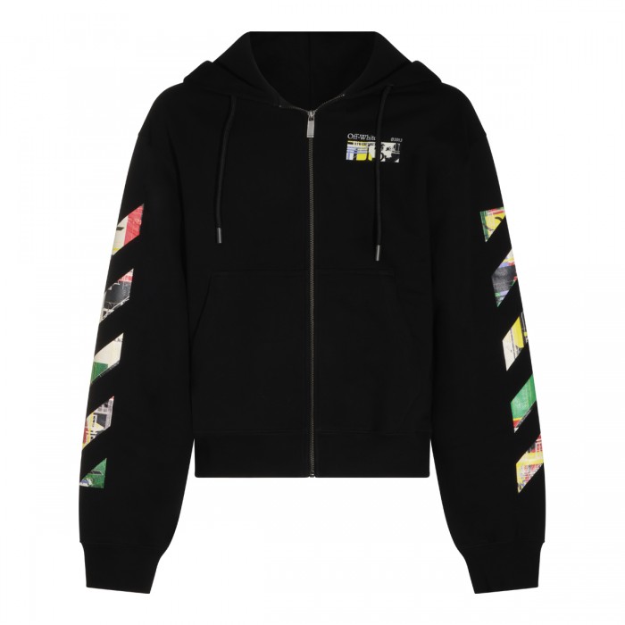 BLACK COTTON SWEATSHIRT
