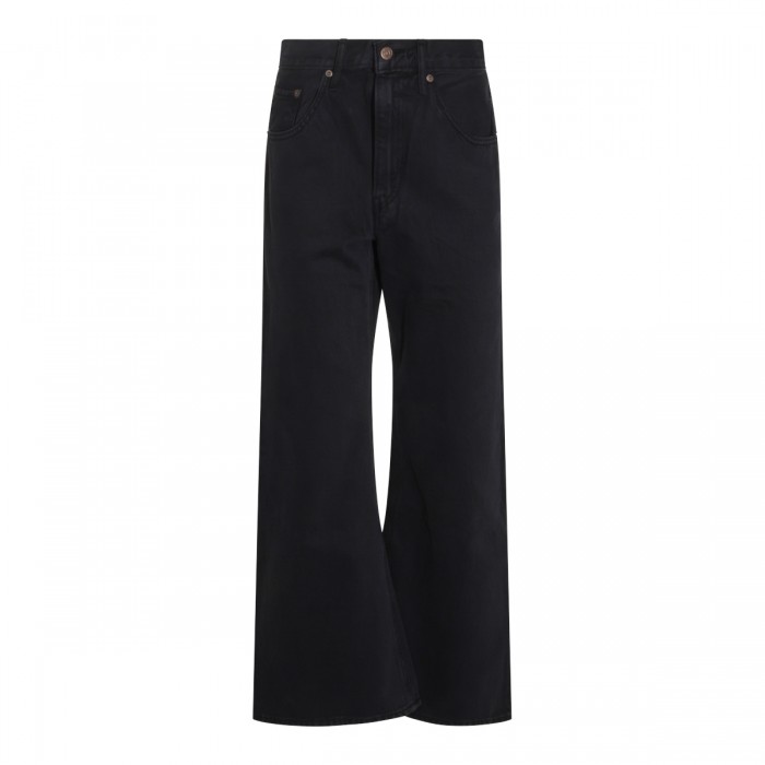 CHIPPED BLACK DENIM LOOSE...
