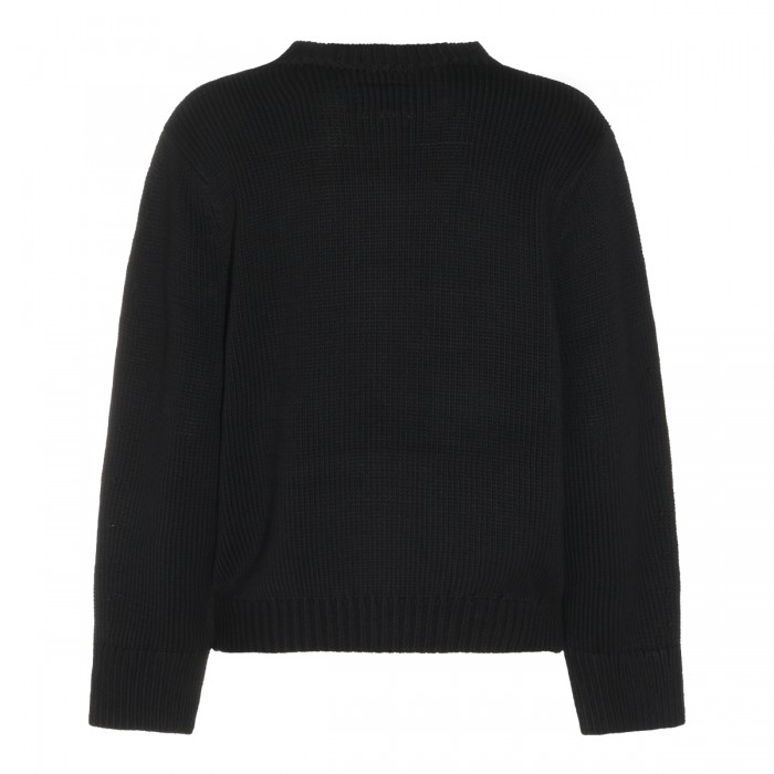 BLACK COTTON OVERSIZED SWEATER 2