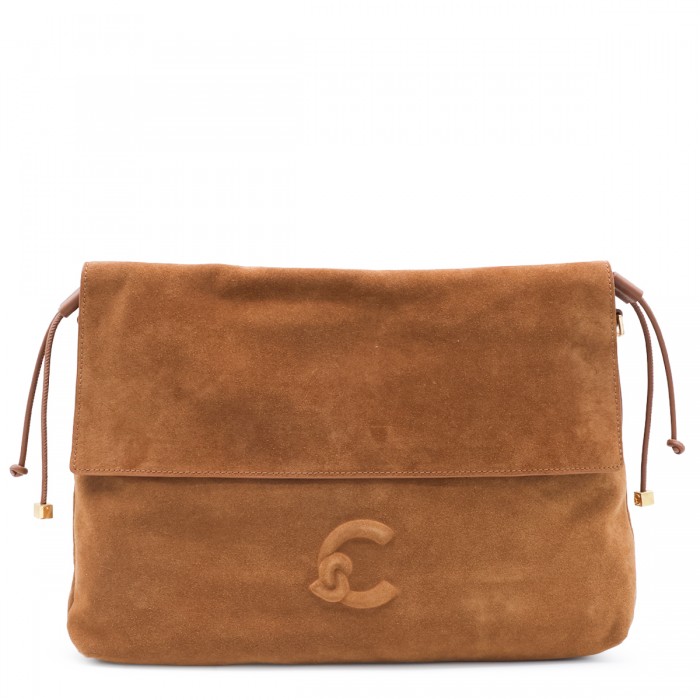 COGNAC SUEDE LIDIA SHOULDER...