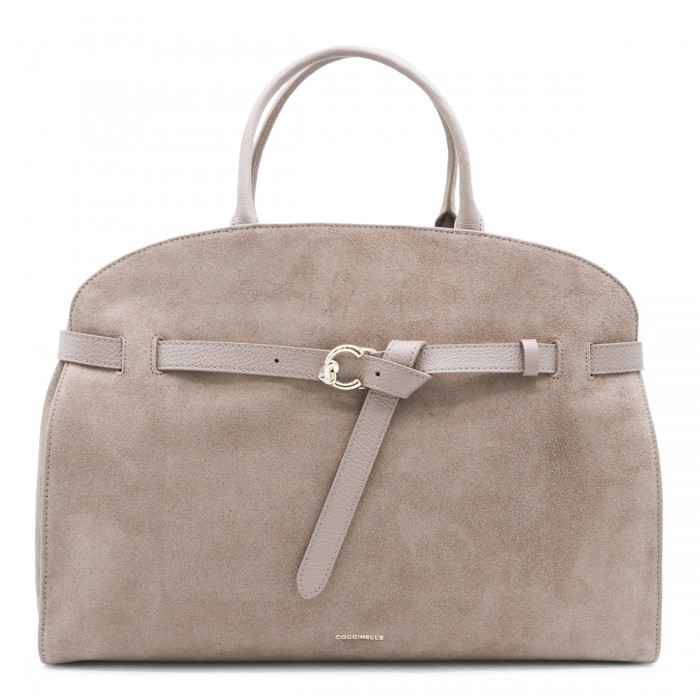 WARM TAUPE SUEDE SABINE TOP...