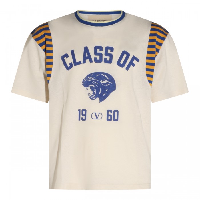 OFF WHITE COTTON TIGER T-SHIRT