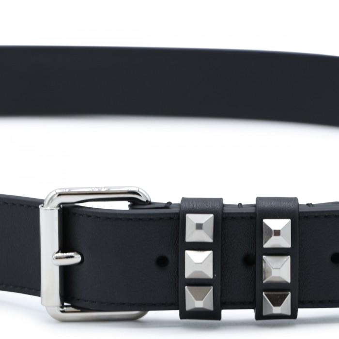 BLACK LEATHER BELT 2