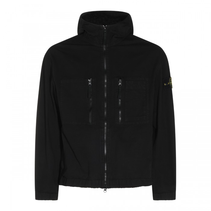 BLACK COTTON CASUAL JACKET
