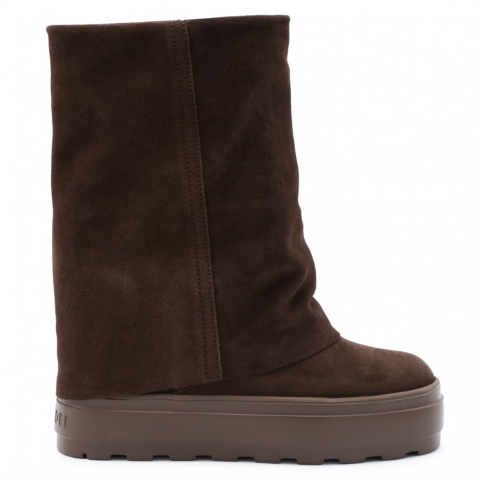 DARK BROWN LEATHER BOOTS