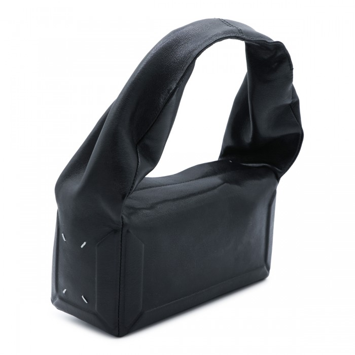 BLACK LEATHER BOX BAG EAST... 2