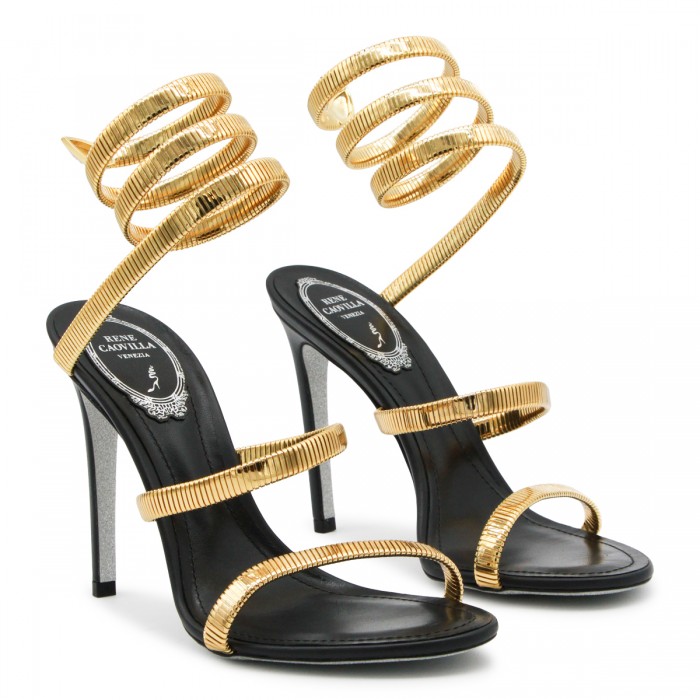 BLACK AND GOLD SANDALS 2