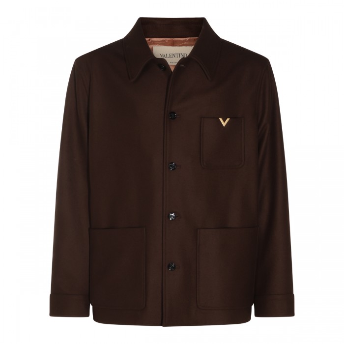 BROWN VIRGIN WOOL VLOGO...
