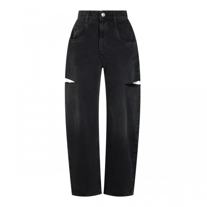 BLACK COTTON JEANS
