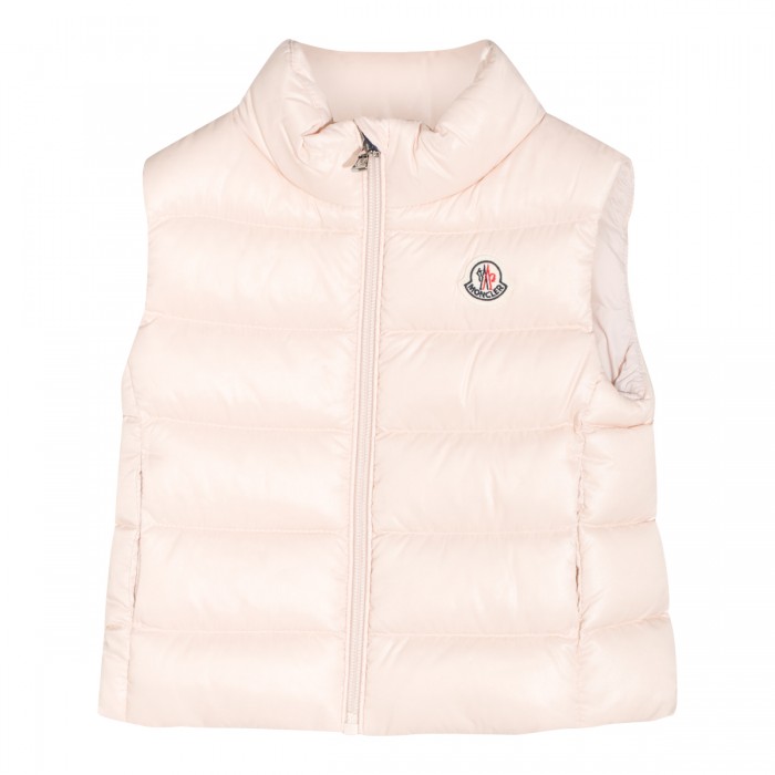 BEIGE PUFFER VEST DOWN JACKET