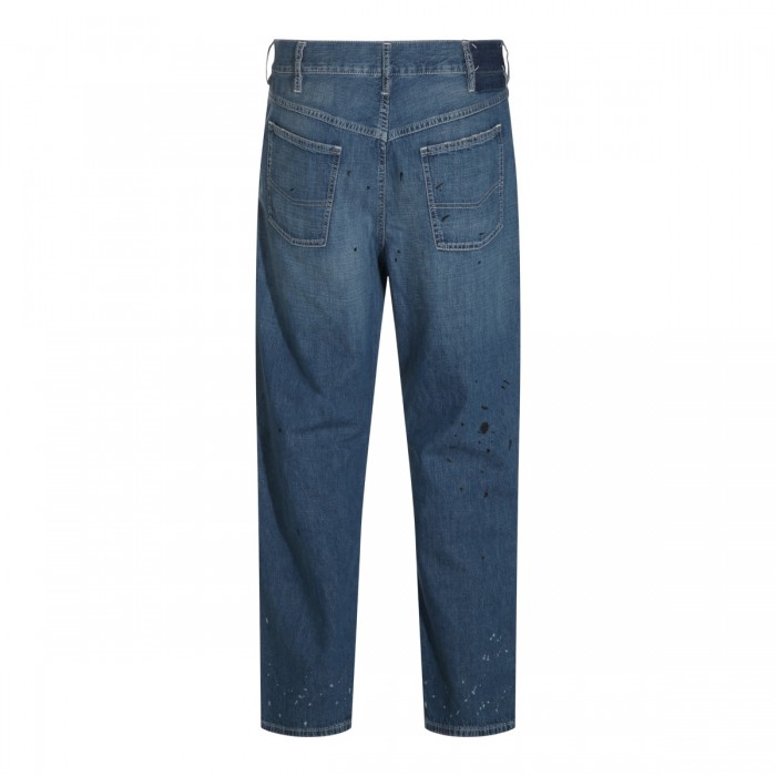 DARK BLUE COTTON DENIM JEANS 2