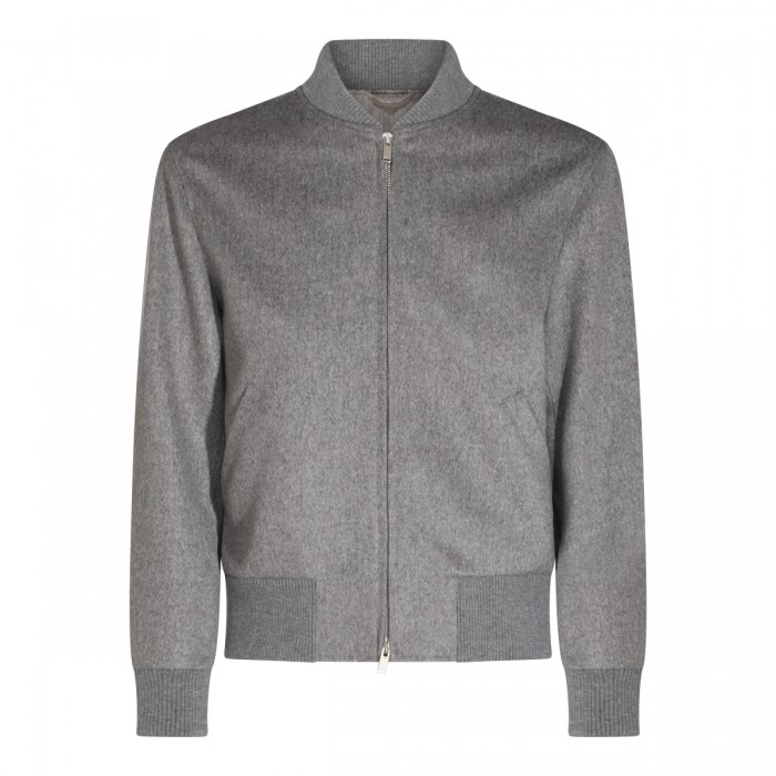 GREY WOOL CASUAL JACKET
