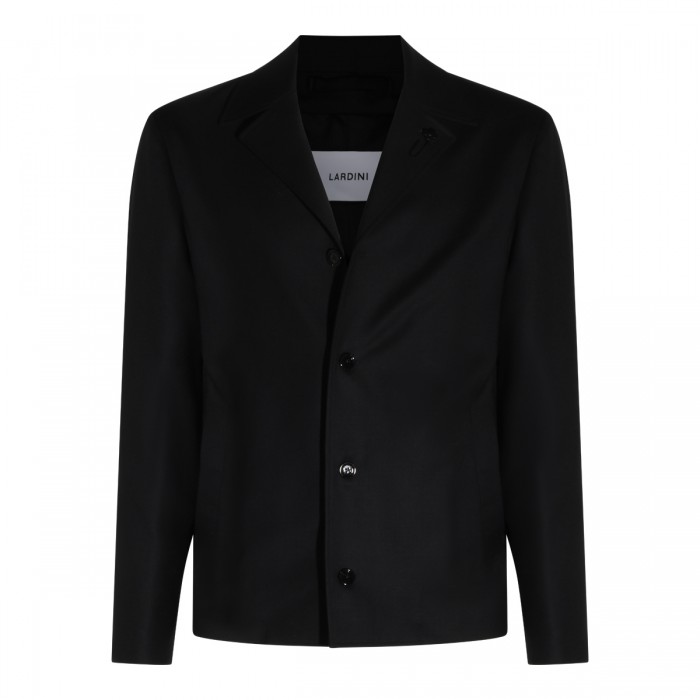BLACK WOOL CASUAL JACKET