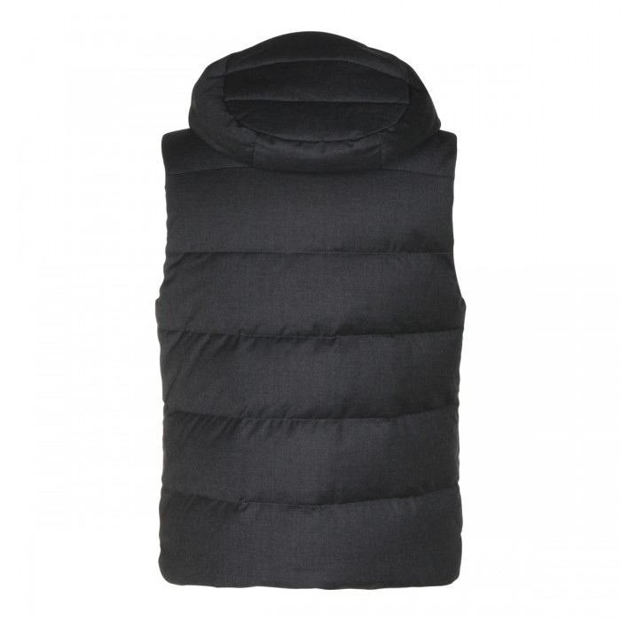 BLACK WOOL DOWN JACKET 2