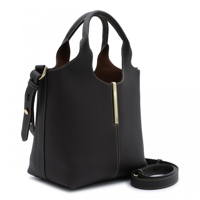 DARK GREY LEATHER TOTES 2