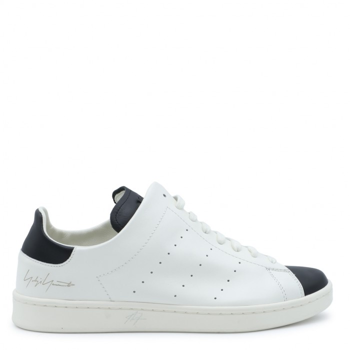 WHITE AND BLACK LEATHER...