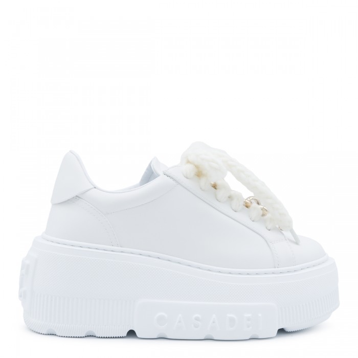 WHITE LEATHER SNEAKERS