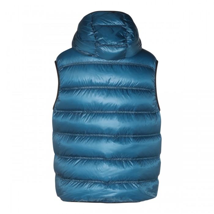 BLUE NYLON DOWN JACKET 2