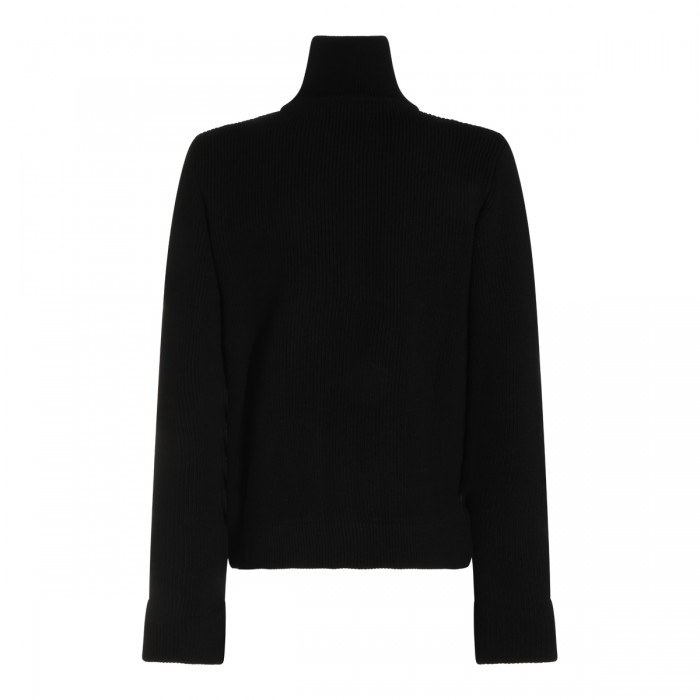BLACK WOOL AND COTTON BLEND... 2