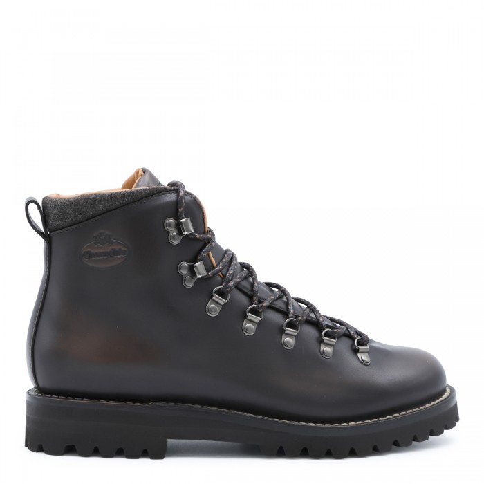 DARK BROWN LEATHER BOOTS