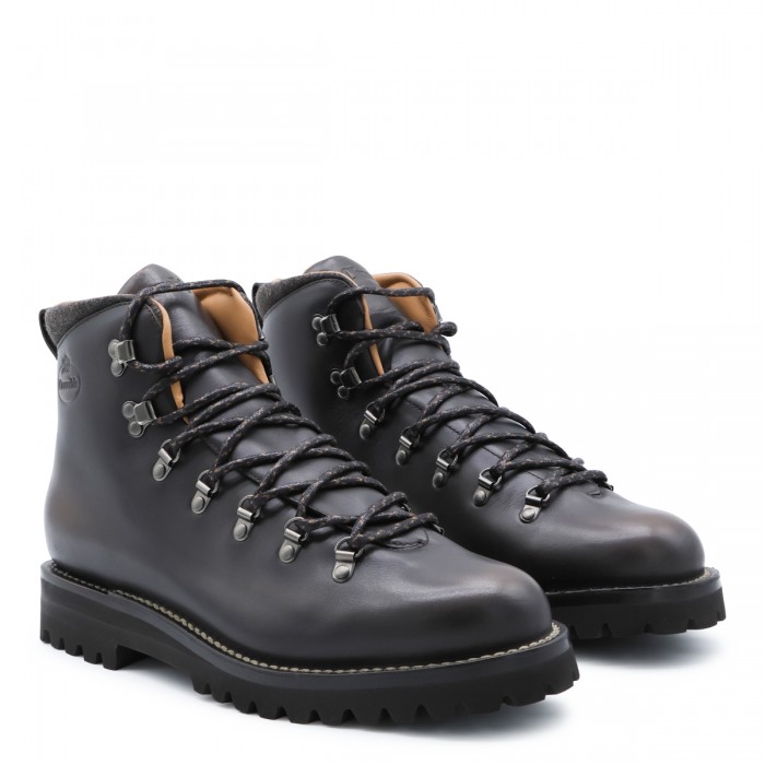 DARK BROWN LEATHER BOOTS 2