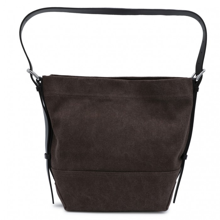 BROWN LEATHER SMALL BELTED...