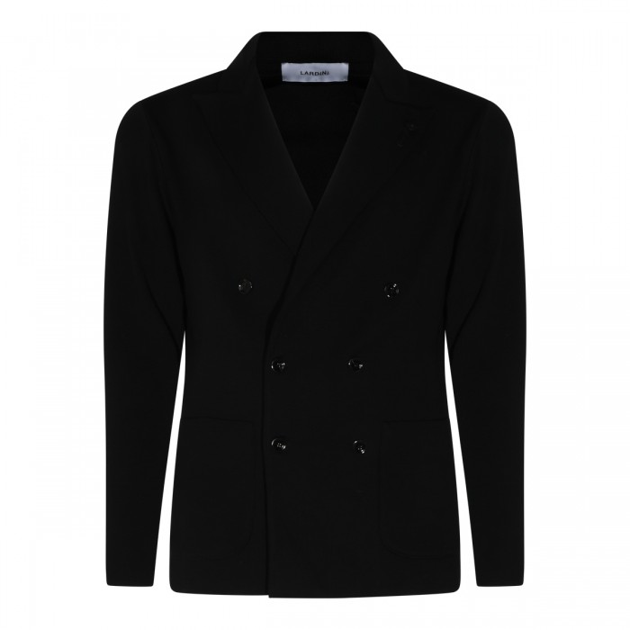 BLACK VIRGIN WOOL BLAZER