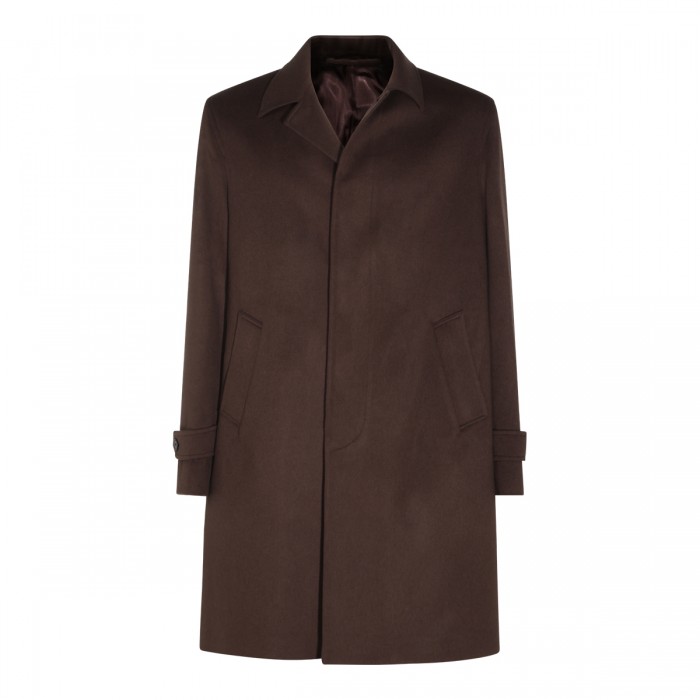 BROWN VIRGIN WOOL AND...