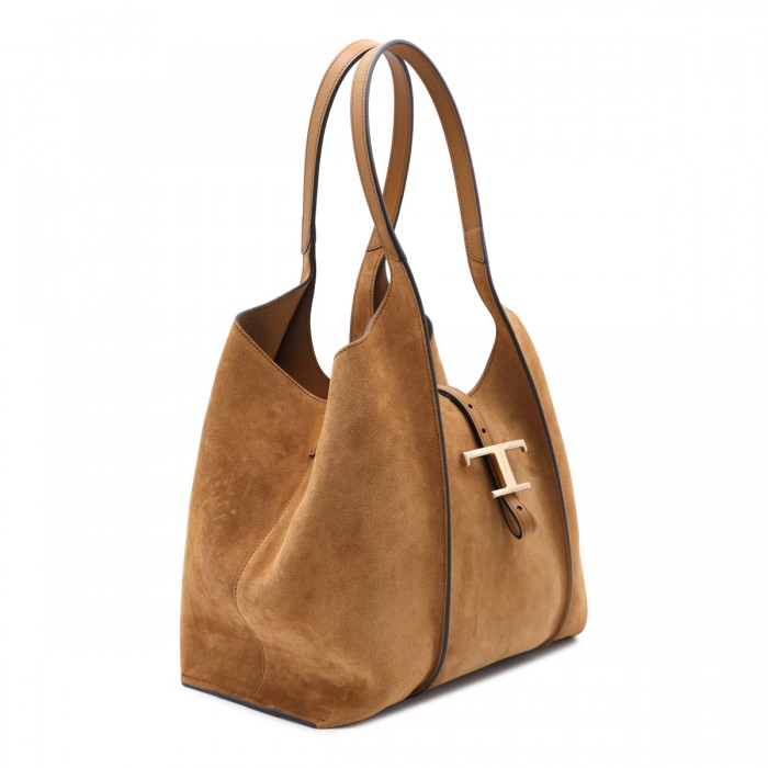 BROWN SUEDE TIMELESS TOTE 2
