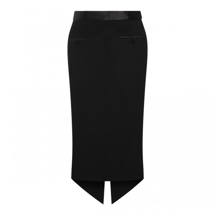 BLACK WOOL SKIRT 2