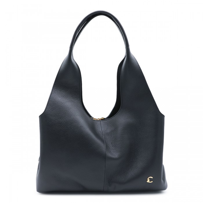 BLACK LEATHER NELL SHOULDER...