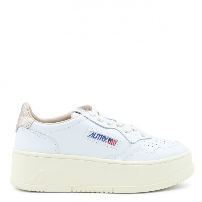 WHITE AND PINK LEATHER...