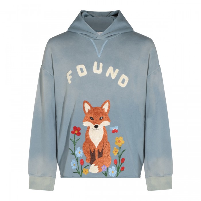 LIGHT BLUE COTTON SWEATSHIRT
